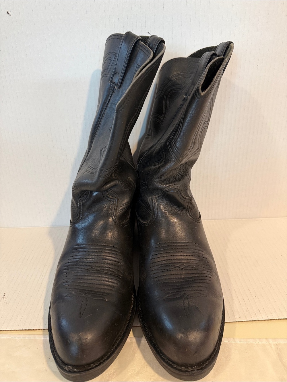 Durango Men’s Black Cowboy Western Boots (sz 10-1/2) - Picture 3 of 5